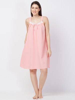 DESI BELLE Women Nighty(Pink)