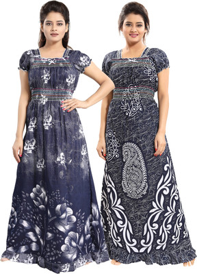 CINCO Women Nighty Set(Multicolor)