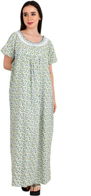 LDHSATI Women Nighty(Green)