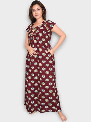 HOC Women Nighty(Maroon)