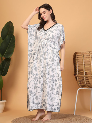 Klotthe Women Nightdress(White)