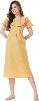 piu Women Maternity/Nursing Nighty(Yellow)