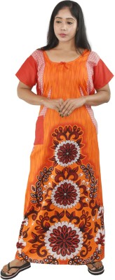 BDROX Women Nighty(Orange)