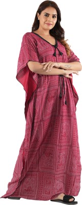 Gutthi Women Nighty(Maroon)