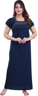 Mahaarani Women Nighty(Dark Blue)