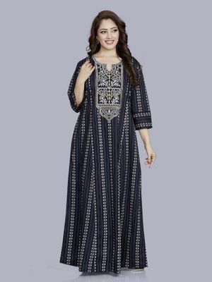 Sanaa Women Nighty(Dark Blue)