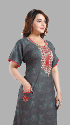 JaaS Trends Women Nighty(Grey)