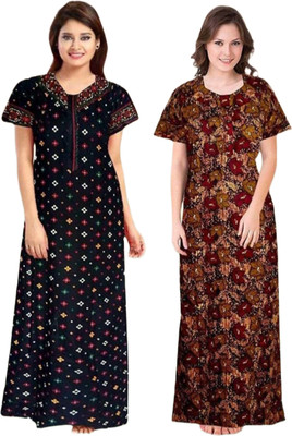 SUNIL Women Nightdress(Multicolor)