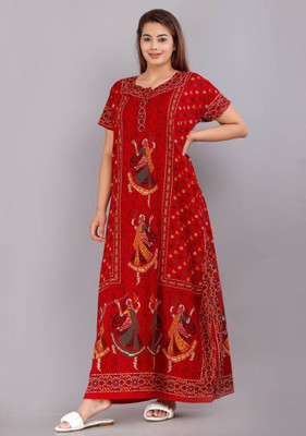 Hans Craft And Creation Women Nighty(Multicolor)
