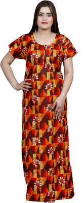 NACNO Women Nighty(Orange)