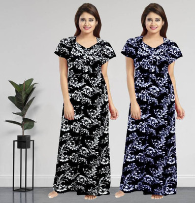 Akash Women Nighty(Multicolor)