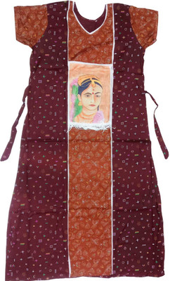 ashaenterprise Women Nighty(Maroon)