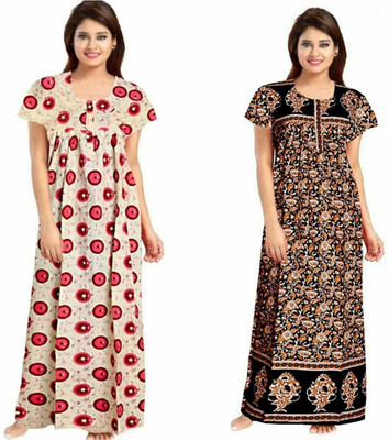 impression Women Nighty(Pink, Black)