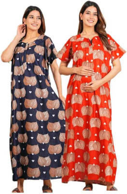 cozynighty Women Nighty(Multicolor)