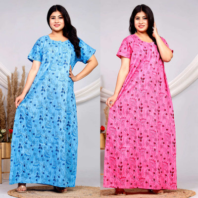 dinesh enterprises Women Nighty(Multicolor)