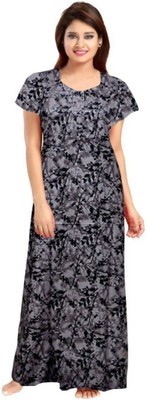 Sharma Distributor Women Nighty(Grey)