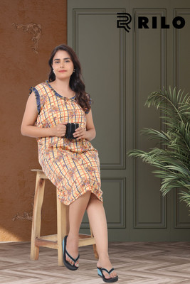 RILO Women Nightdress(Yellow)