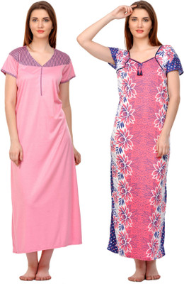 PHALIN Women Nighty(Pink)