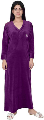 Dreamom Women Nighty(Purple)