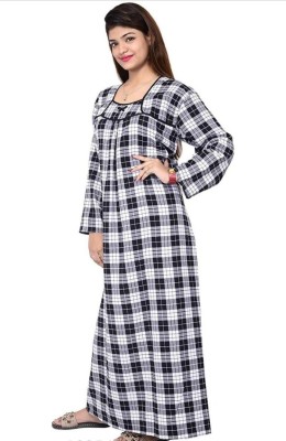 Paliwal Women Nighty(Maroon, Multicolor)