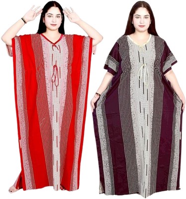 ANAISHA ENTERPRIESE Women Nighty with Robe(Multicolor)