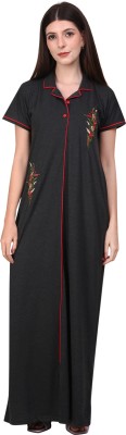 Shree Shyam Women Nighty(Black)