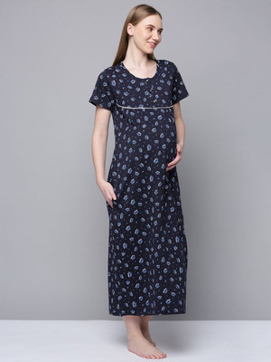 Kryptic Women Nighty(Dark Blue)