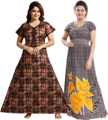 Nighty King Women Nighty(Multicolor)