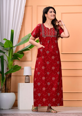 fashiongrape Women Nighty(Multicolor)