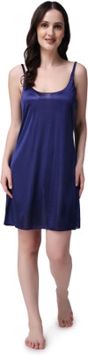 AR STYLES Women Nighty(Dark Blue)