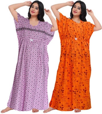 Homezilla Women Nighty(Pink)