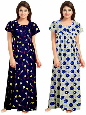 Parth Fashion Women Nighty Set(Multicolor)
