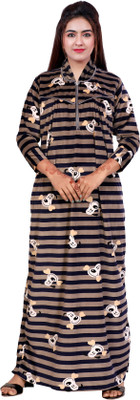 NACNO Women Nighty(Black)