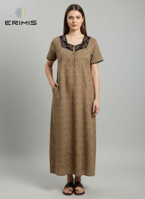 Erimis Women Nighty(Beige)