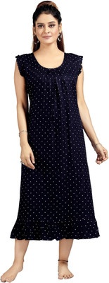 CLOUD SOFT Women Nighty(Blue)