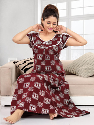 Nighty King Women Nighty(Brown)