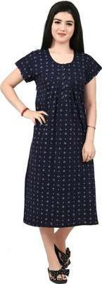 saanvi collection Women Nighty(Black)