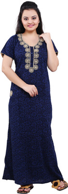 Mahaarani Women Nighty(Blue)