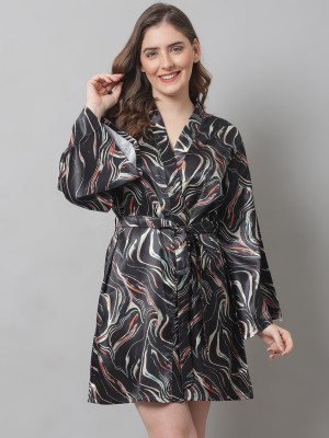 Claura Women Robe(Black)