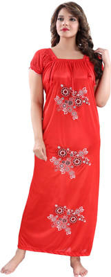 SHOPPING STATION Women Nighty(Red)