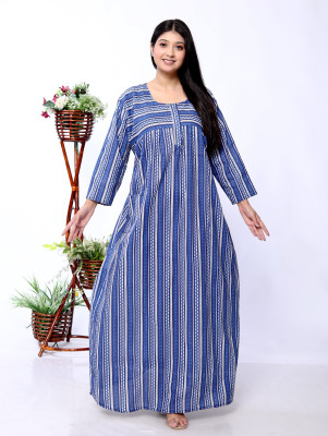 Kamlaenterprise Women Nighty(Blue)