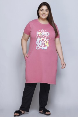 IN Love Women Nightshirts(Pink)