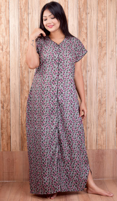 CLYMAA Women Maternity/Nursing Nighty(Multicolor)
