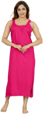 D'Heer Fashion Women Nighty(Pink)