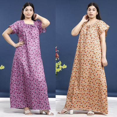 DivyaFashion Women Nighty(Multicolor)