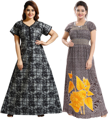 Nighty King Women Nighty(Multicolor)