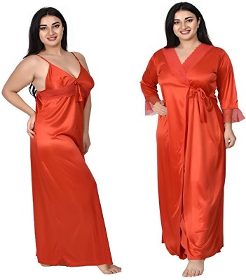 ANAMIKA Store Women Robe and Lingerie Set(Red)