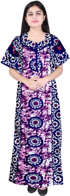 VRSU Women Nighty(Multicolor)