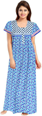 Aryansh Enterprises Women Nightdress(Blue)
