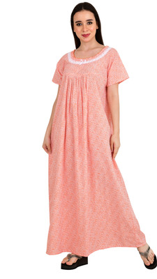 LDHSATI Women Maternity/Nursing Nighty(Orange)